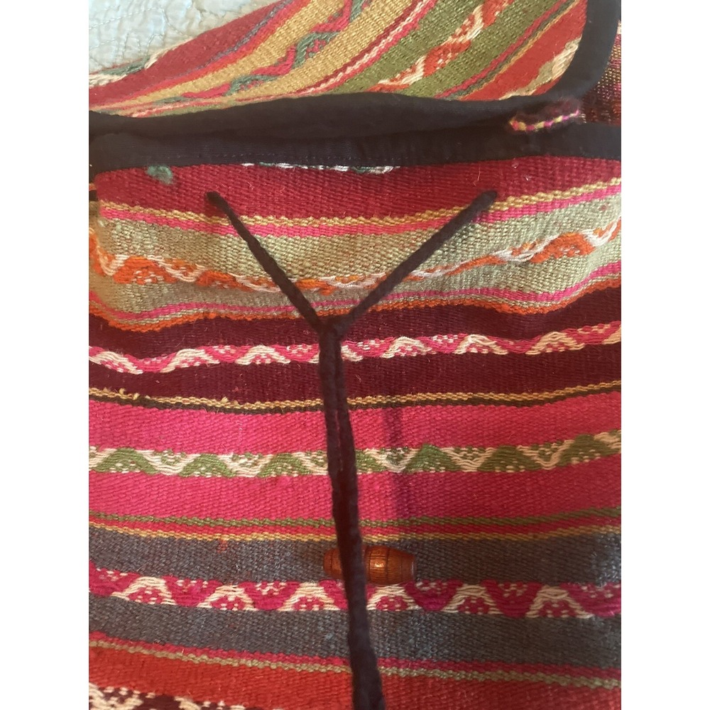 Vintage 1990s Drawstring Handwoven Purse From Latin‎ America Southwest - Picture 5 of 7
